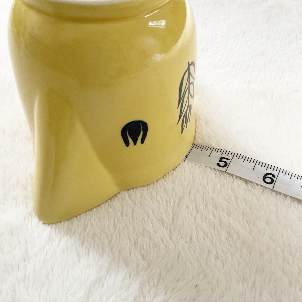 Vintage Cronin Pottery Yellow Tulip Creamer Blue Dutch Floral MCM USA - Picture 15 of 16